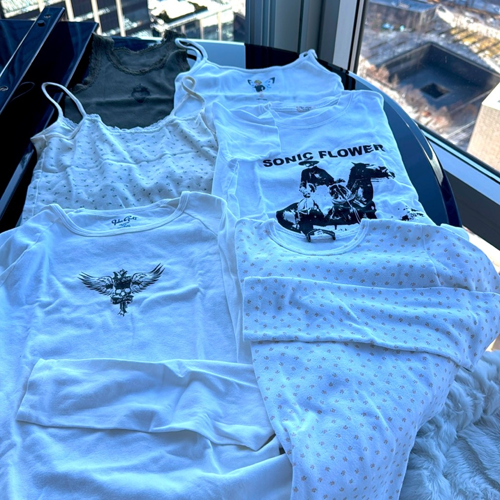 Brandy Melville variety cami and tops (short and long sleeve)